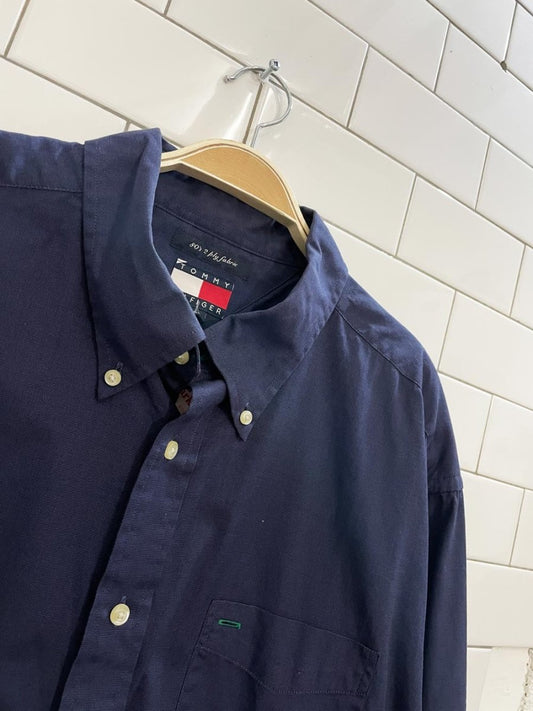 tommy hilfiger 80s 2 - ply fabric shirt - good market thrift store