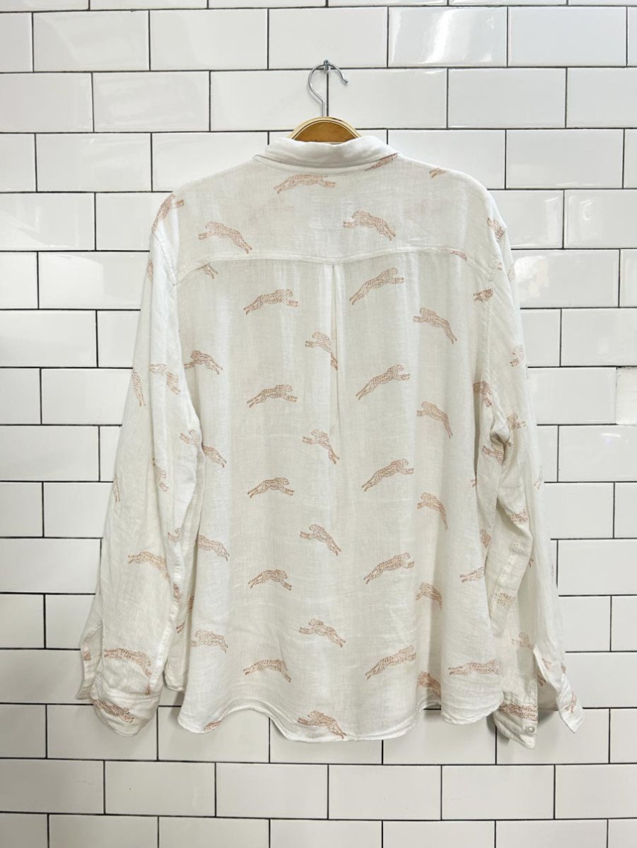 rails charli linen - blend leopard shirt - good market thrift store