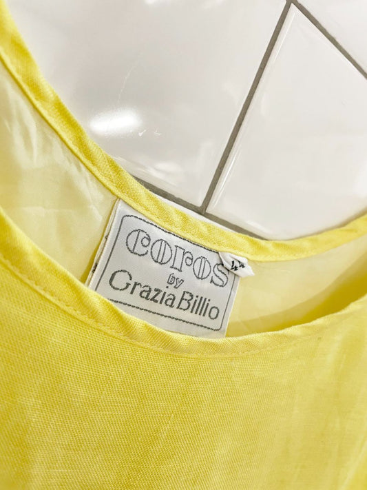 vintage coras by grazia billio 100% linen tank | lined - good market thrift store