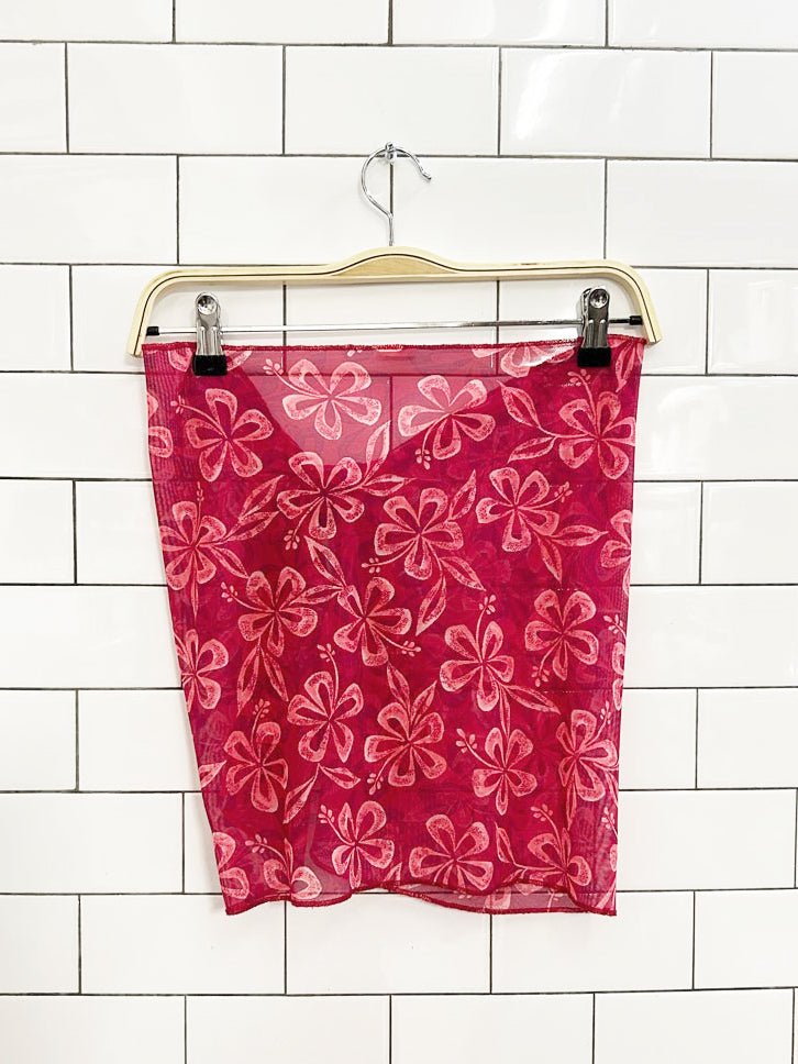 vintage 90s tropical sheer wrap beach cover up - good market thrift store