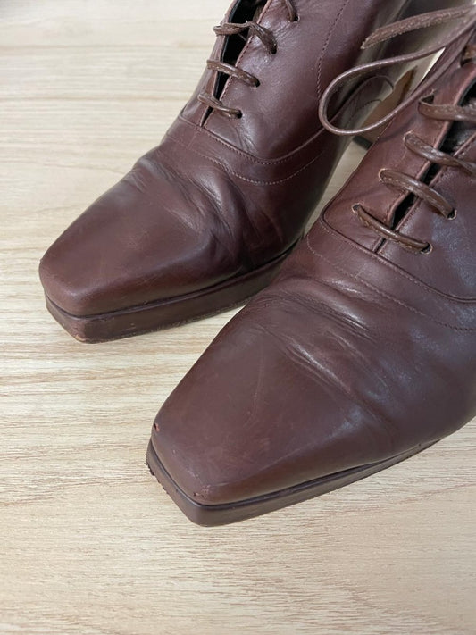 vintage franco paolucci italy heeled leather oxfords - good market thrift store