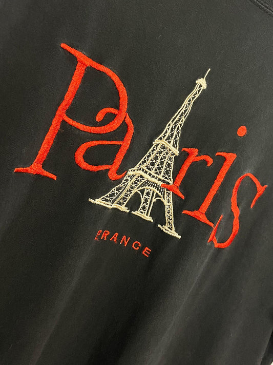 vintage 90s paris spell out embroidered tee | authentic collection