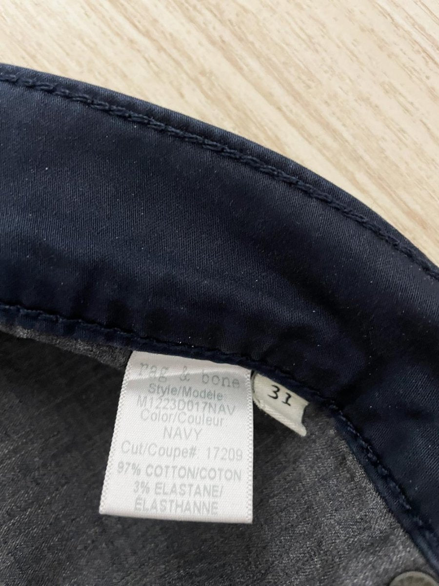 rag & bone standard issue fit cotton - blend button fly pants - good market thrift store