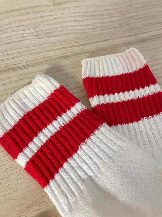 vintage 80s stripe varsity tube sock - good market thrift store
