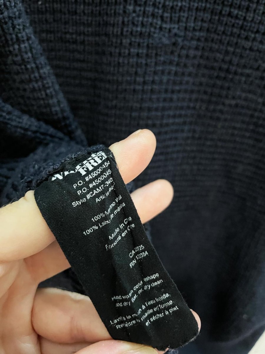 wilfred free isabelle 100% merino wool waffle knit sweater | aritzia - good market thrift store