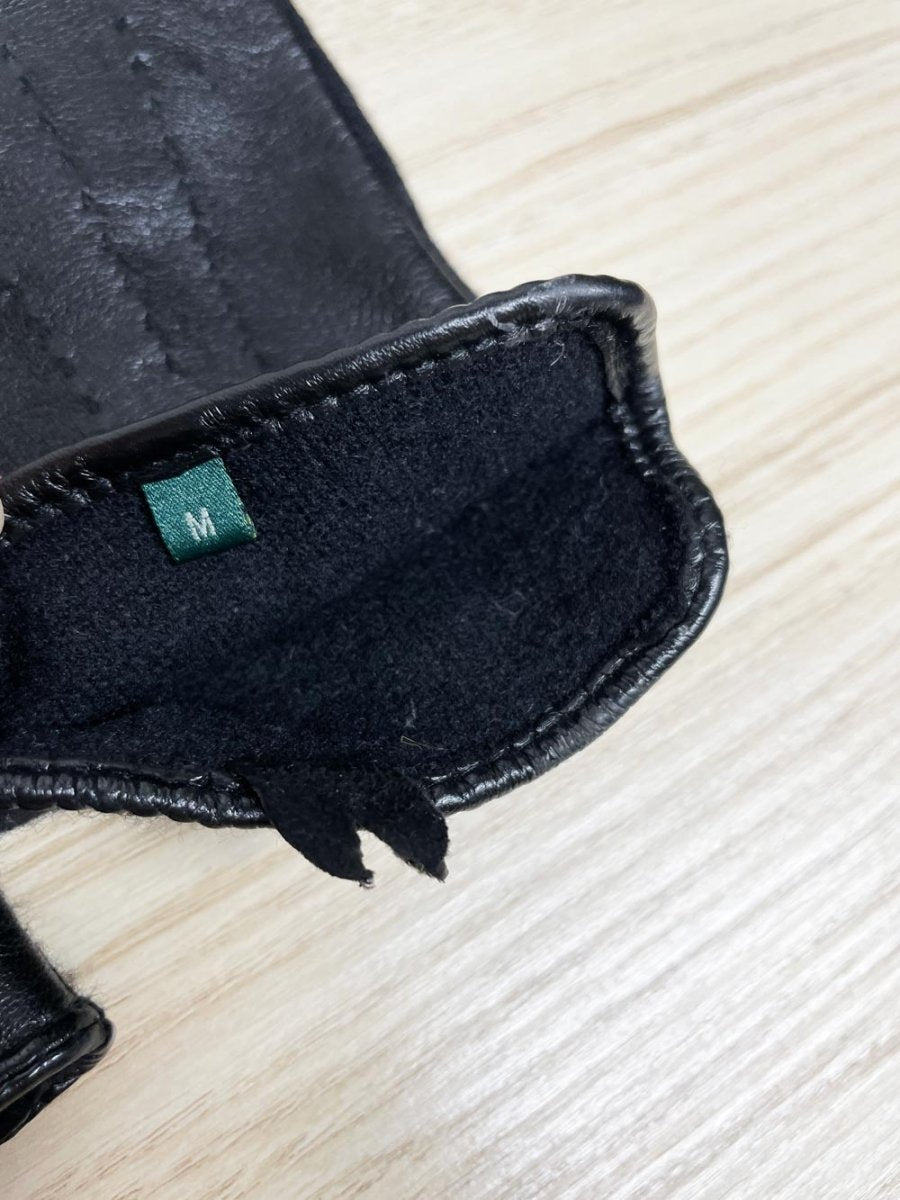 lauren RL butter leather + wool - cashmere gloves | unlined | ralph lauren - good market thrift store