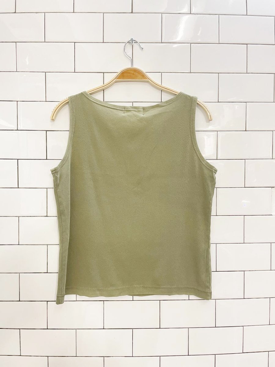 vintage 00s diana karina embroidered butterfly tank - good market thrift store