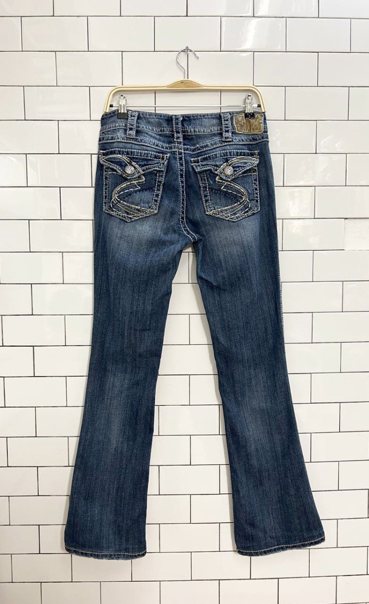 y2k silver suki surplus bootcut jeans - good market thrift store
