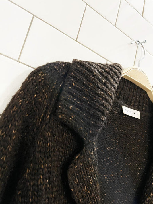 comma, wool - blend chunky knit cardigan - good market thrift store