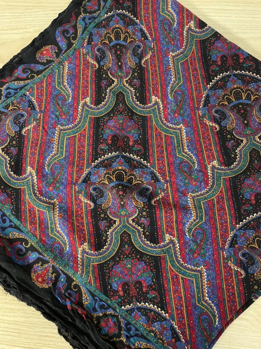 vintage xl woven paisley scarf - good market thrift store