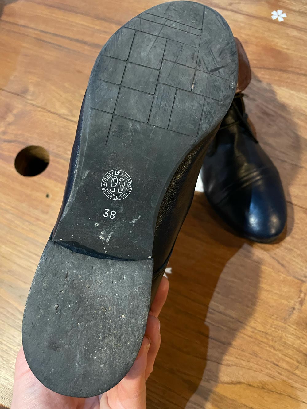 clif paris two tone leather lace up boot