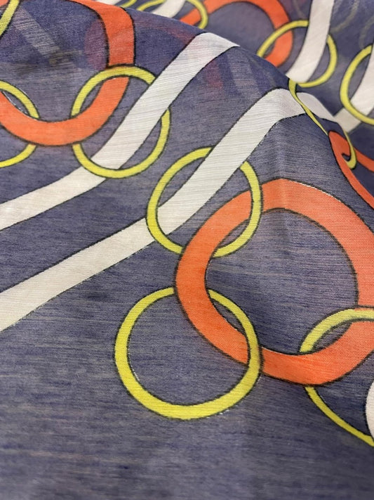 vintage chain link semi - sheer scarf - good market thrift store