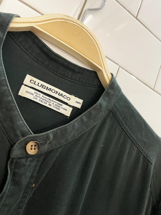 vintage 90s club monaco rayon button down shirt - good market thrift store