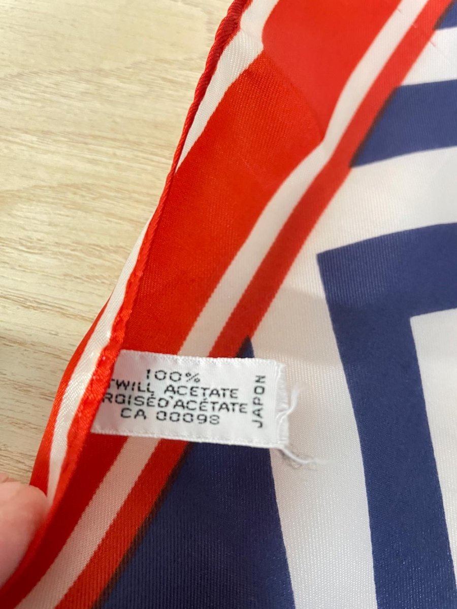 vintage japan diamond long satin scarf - good market thrift store