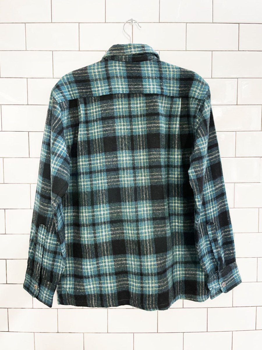 vintage 70s mac campbell wool - linen flannel shirt jacket - good market thrift store