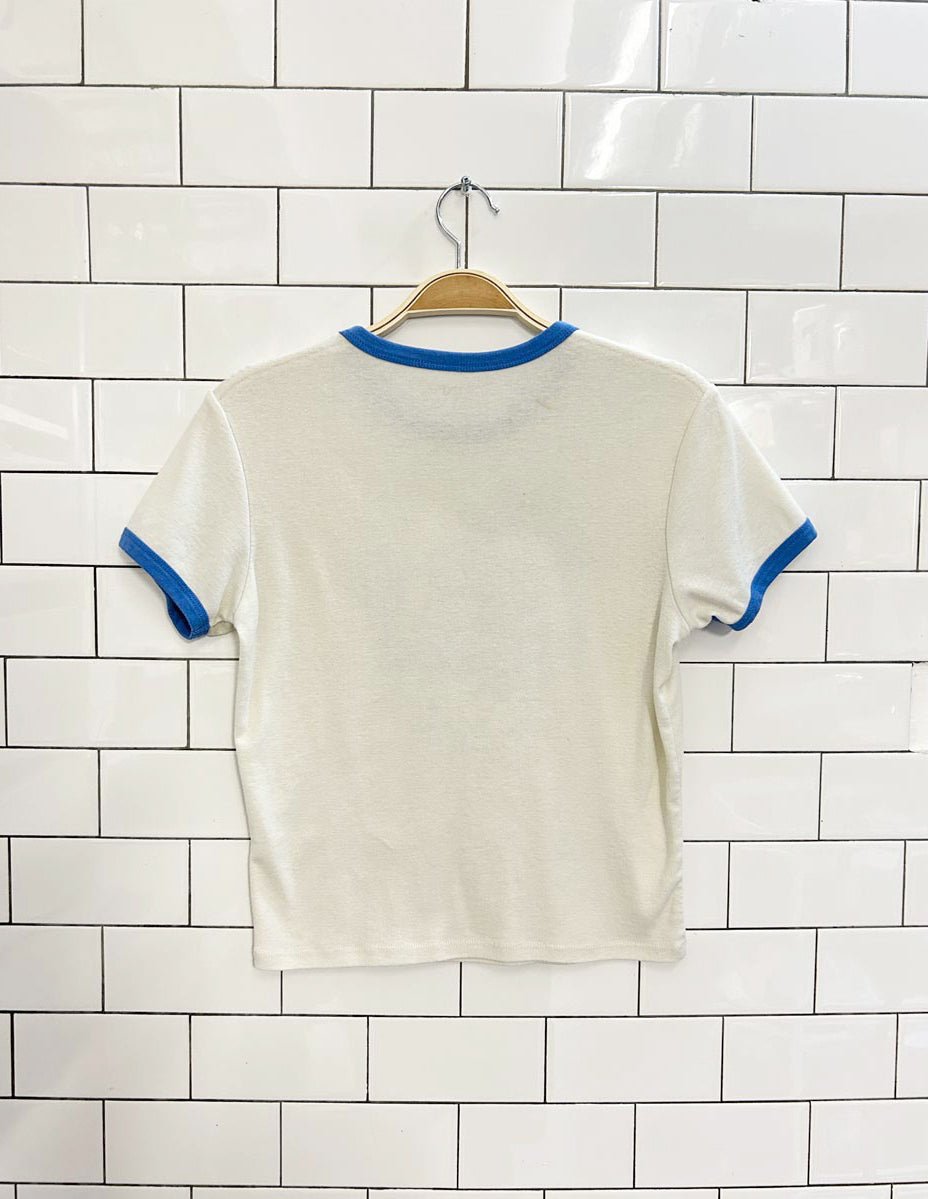 vinyl icon palm springs fitted ringer tee - good market thrift store