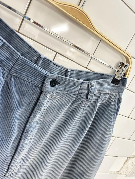 vintage 90s lands end chunky cord pleated trousers - good market thrift store