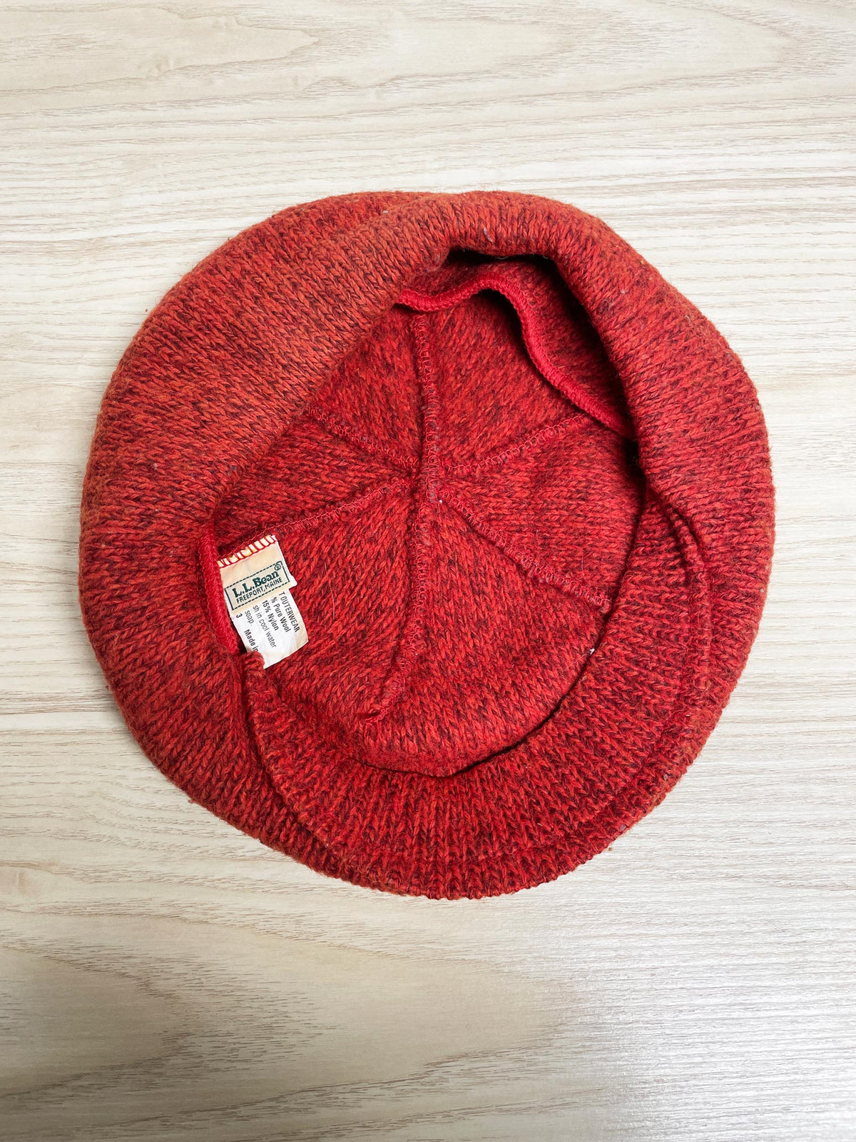 vintage 90s ll bean wool-blend newsboy flat cap | made in USA