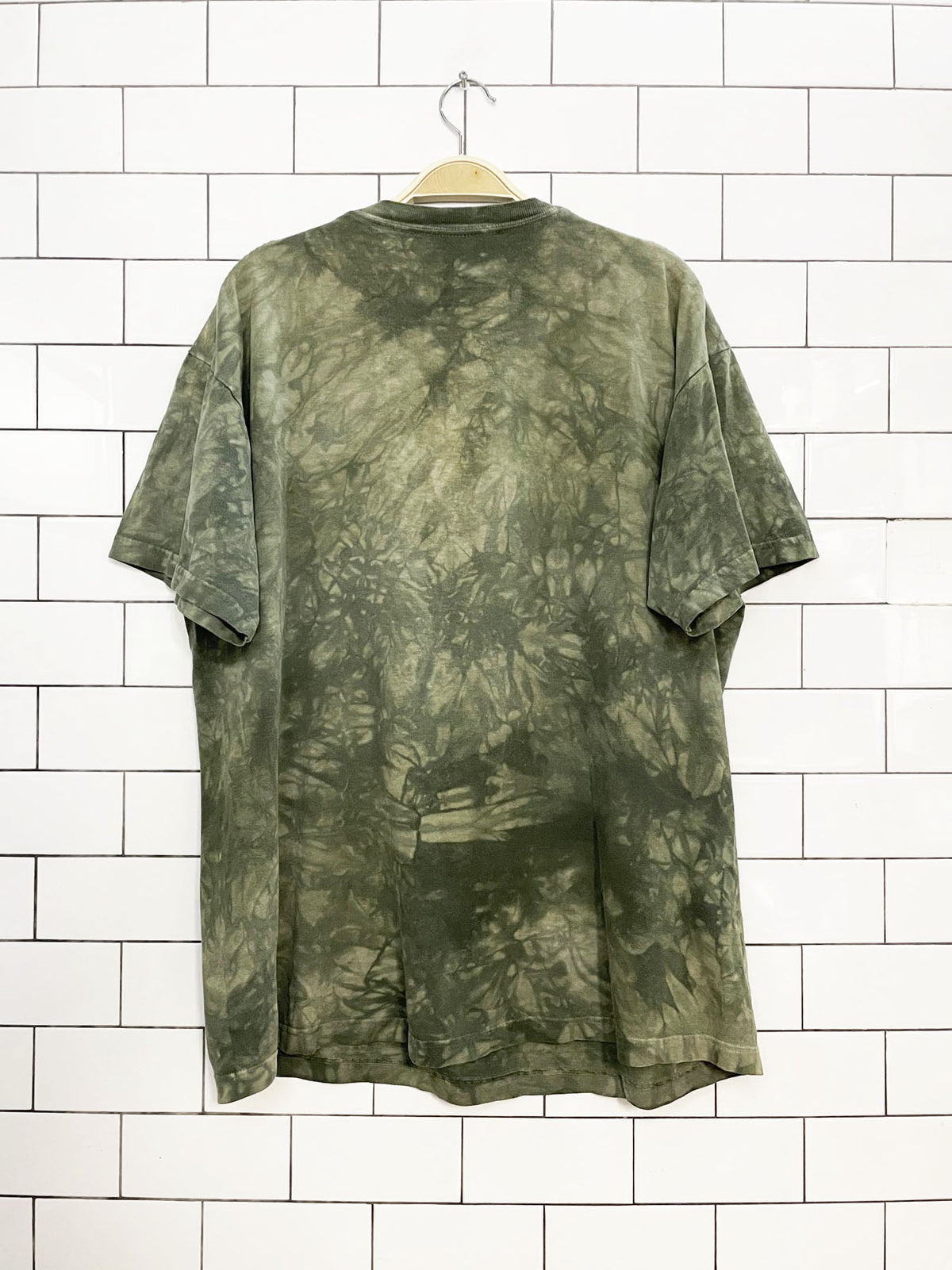 vintage 90s the mountains fall forest deer tie dye tee