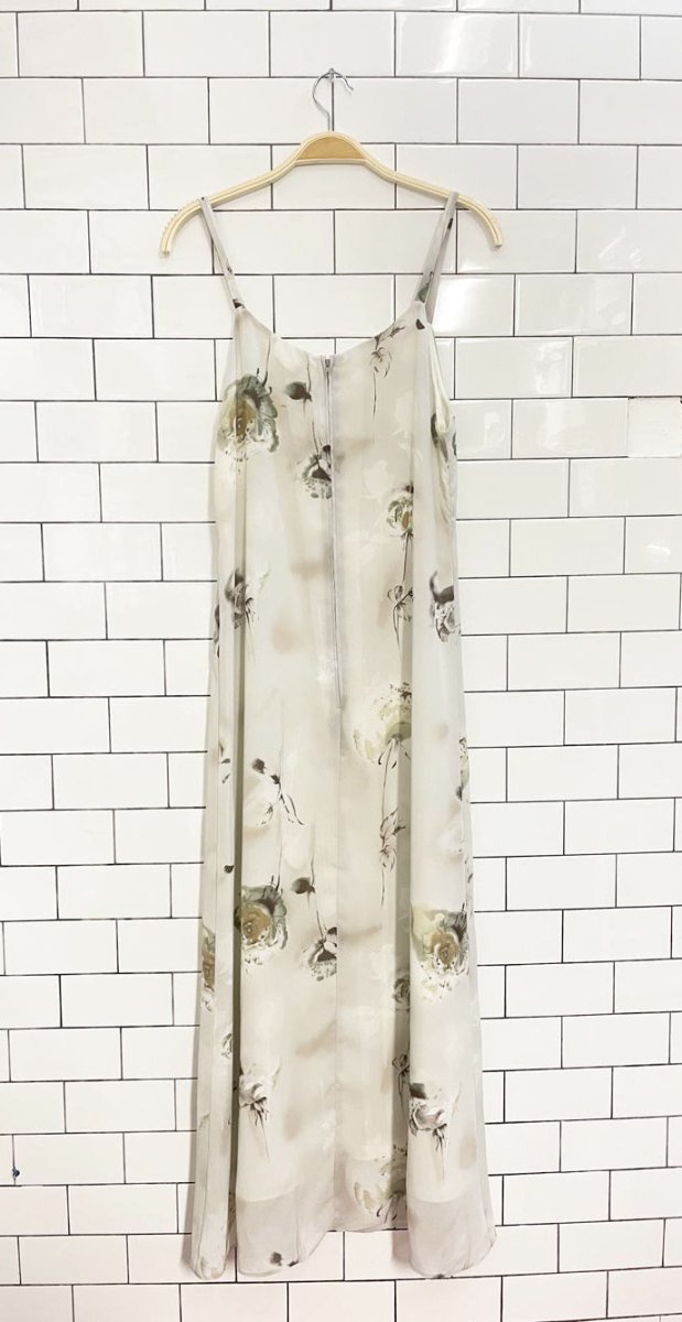 nwt deadstock vintage 00s giovanna's minimal floral maxi dress | made in USA - good market thrift store