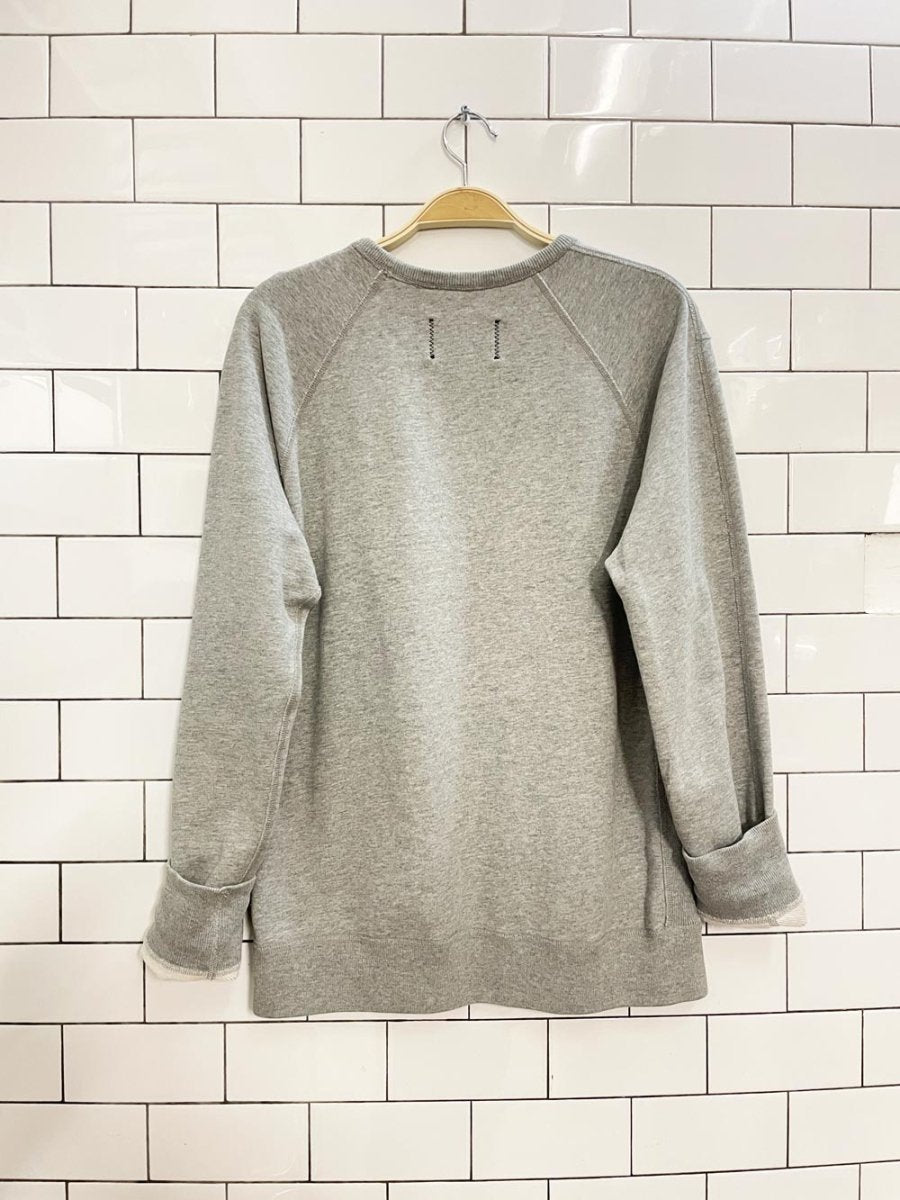 club monaco x reigning champ crest sweatshirt - good market thrift store