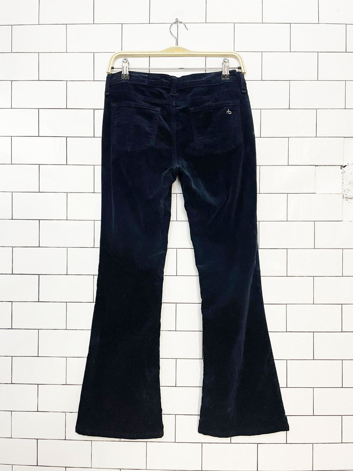 rag & bone elephant bell low rise corduroy flare leg pants | aritzia