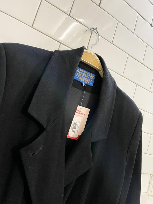 vintage pendleton 100% wool lightweight long coat - good market thrift store