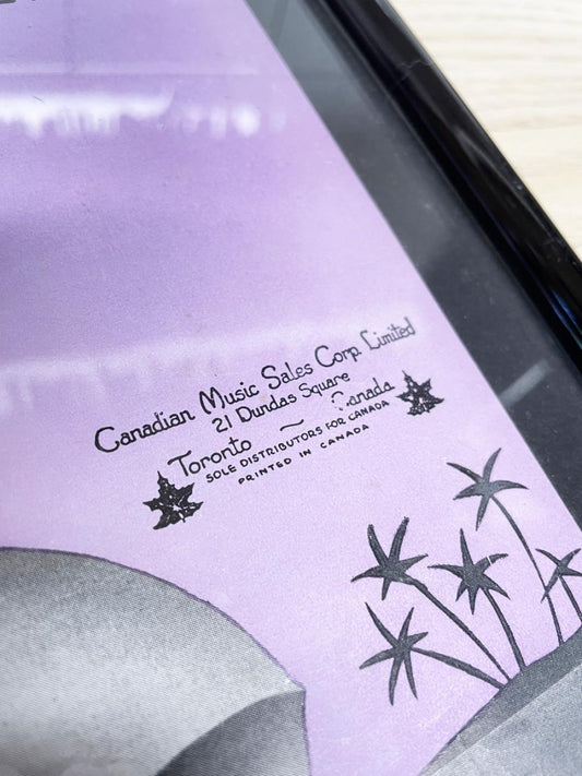 vintage let me whisper 1938 musical art deco framed poster | print - good market thrift store