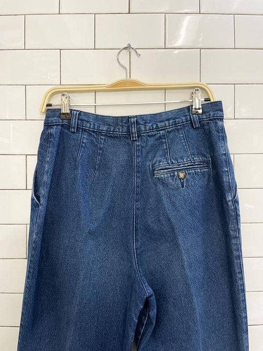 vintage 00s haggar pleated baggy tapered jeans - good market thrift store