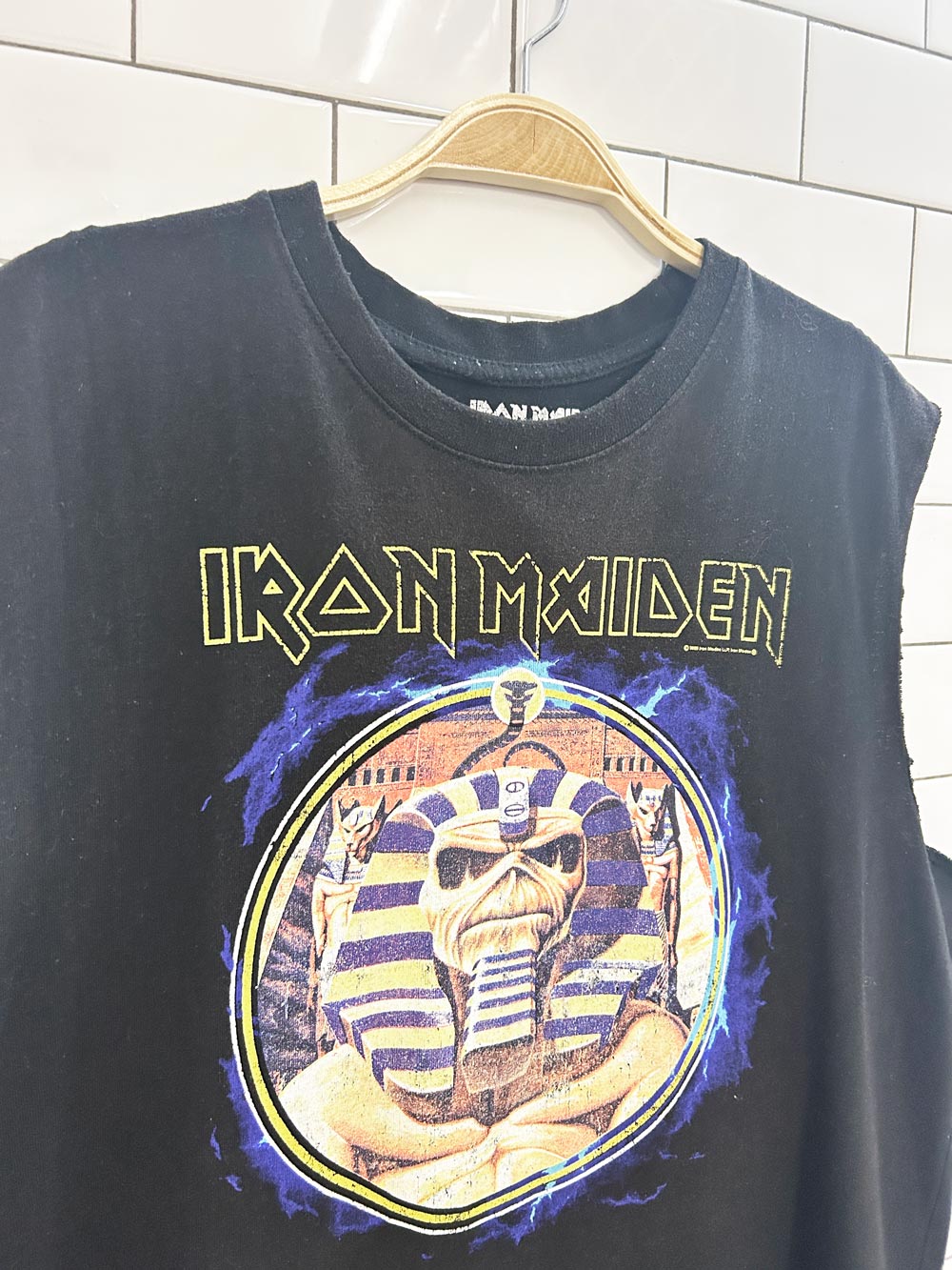 iron maiden powerslave muscle tee