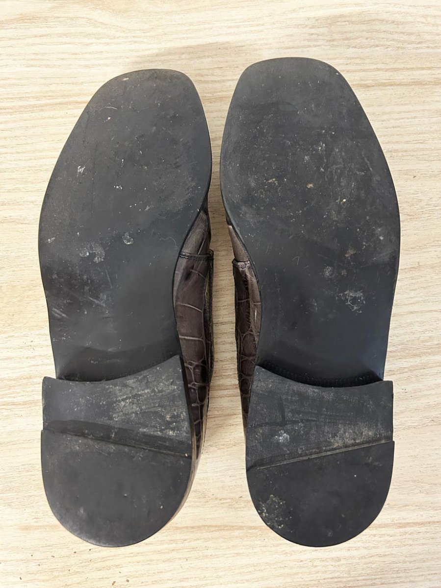 vintage 90s stacy adams crocodile leather dress shoes - good market thrift store