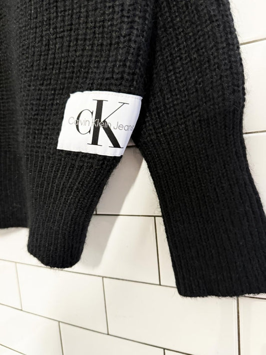 calvin klein oversized mock neck knit sweater - good market thrift store