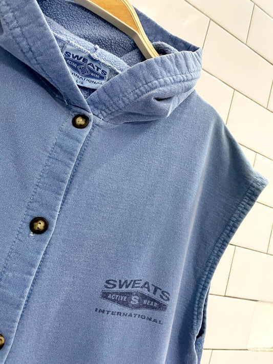 vintage 90s sweats int'l sleeveless hoodie - good market thrift store