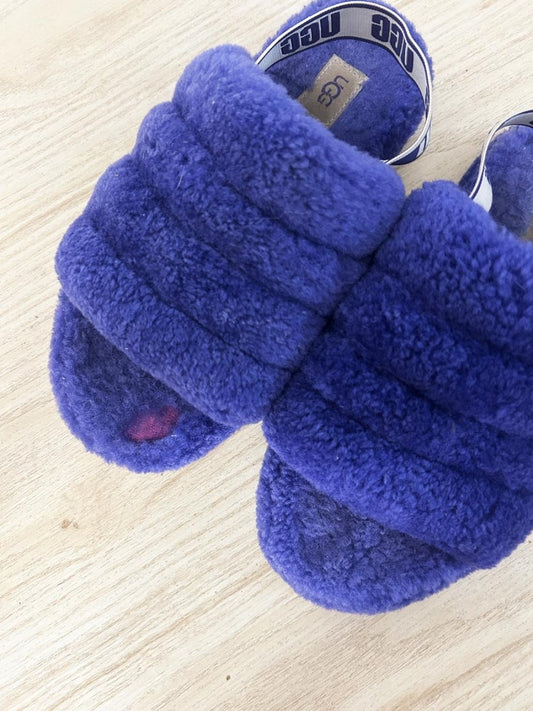 ugg fluff yeah sheepskin slide slippers - good market thrift store