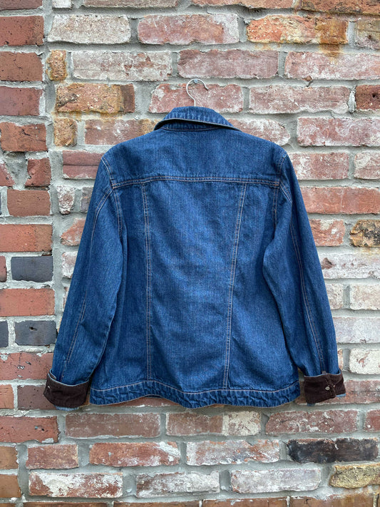 vintage NR corduroy trim denim jacket
