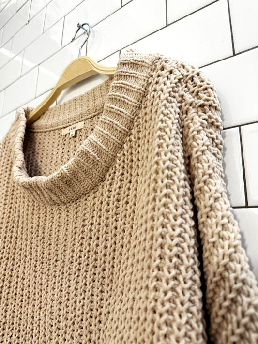 easel LA oversized chenille chunky knit sweater - good market thrift store