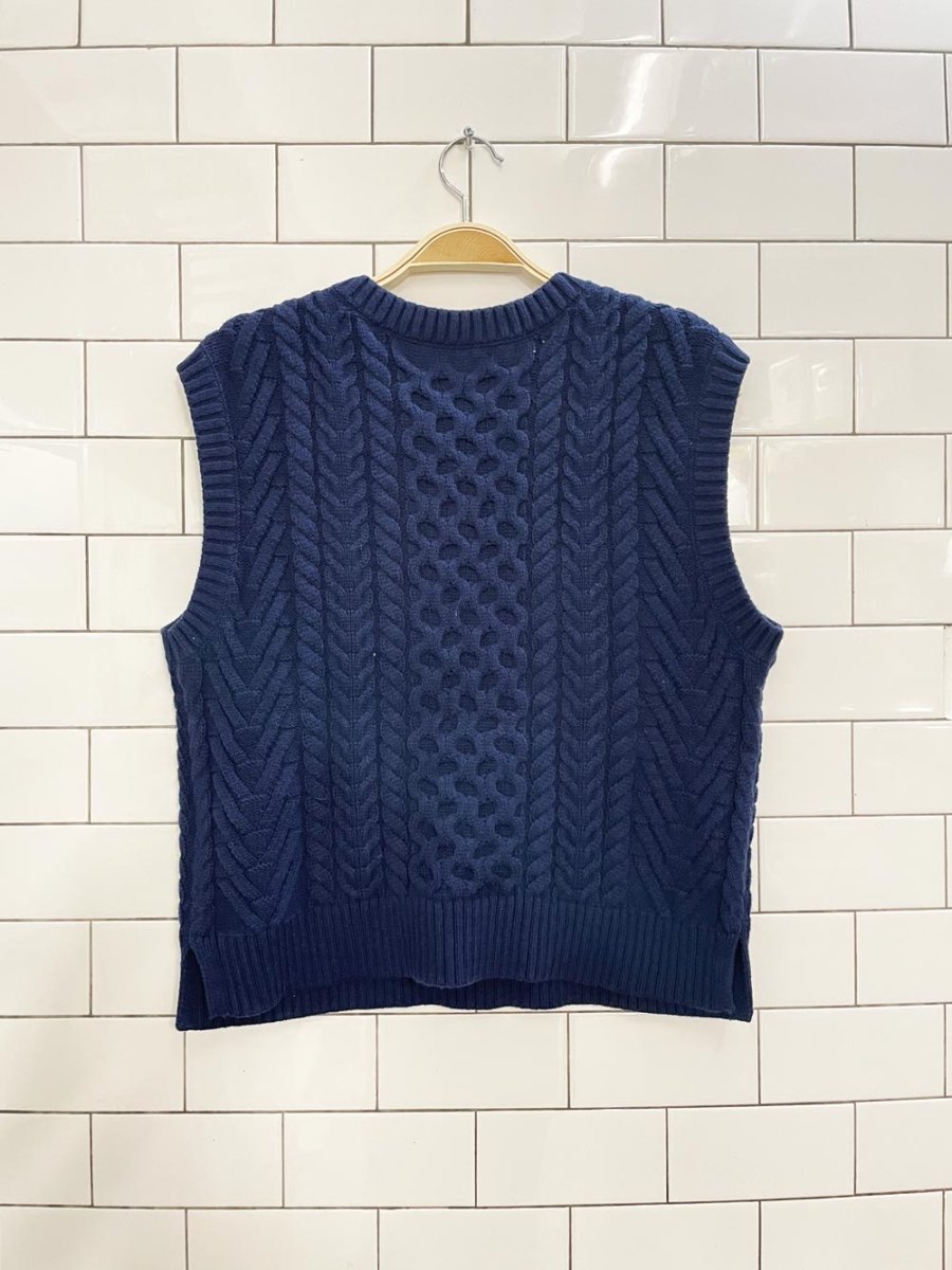 lands end cable knit sweater vest - good market thrift store