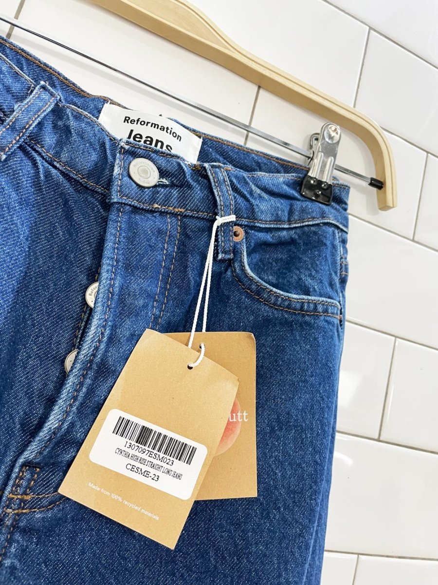 nwt reformation cynthia high rise straight jeans | long - good market thrift store
