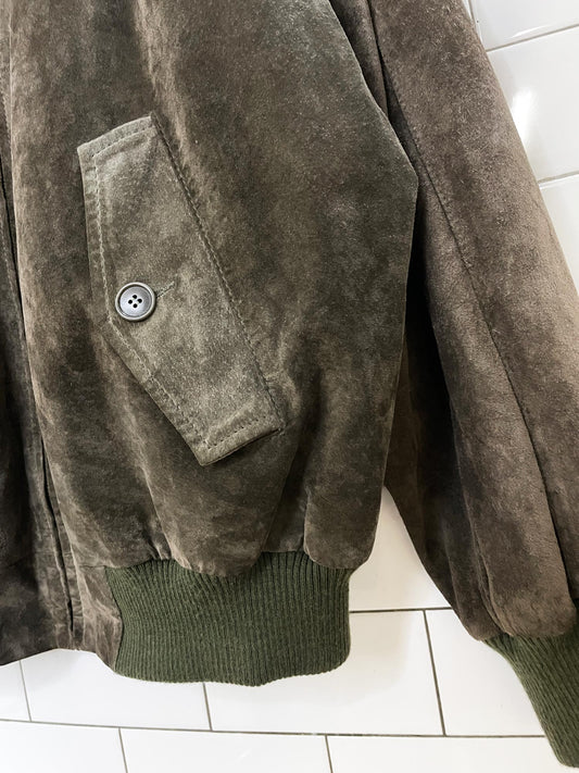 pendleton soft suede relaxed bomber jacket | leather
