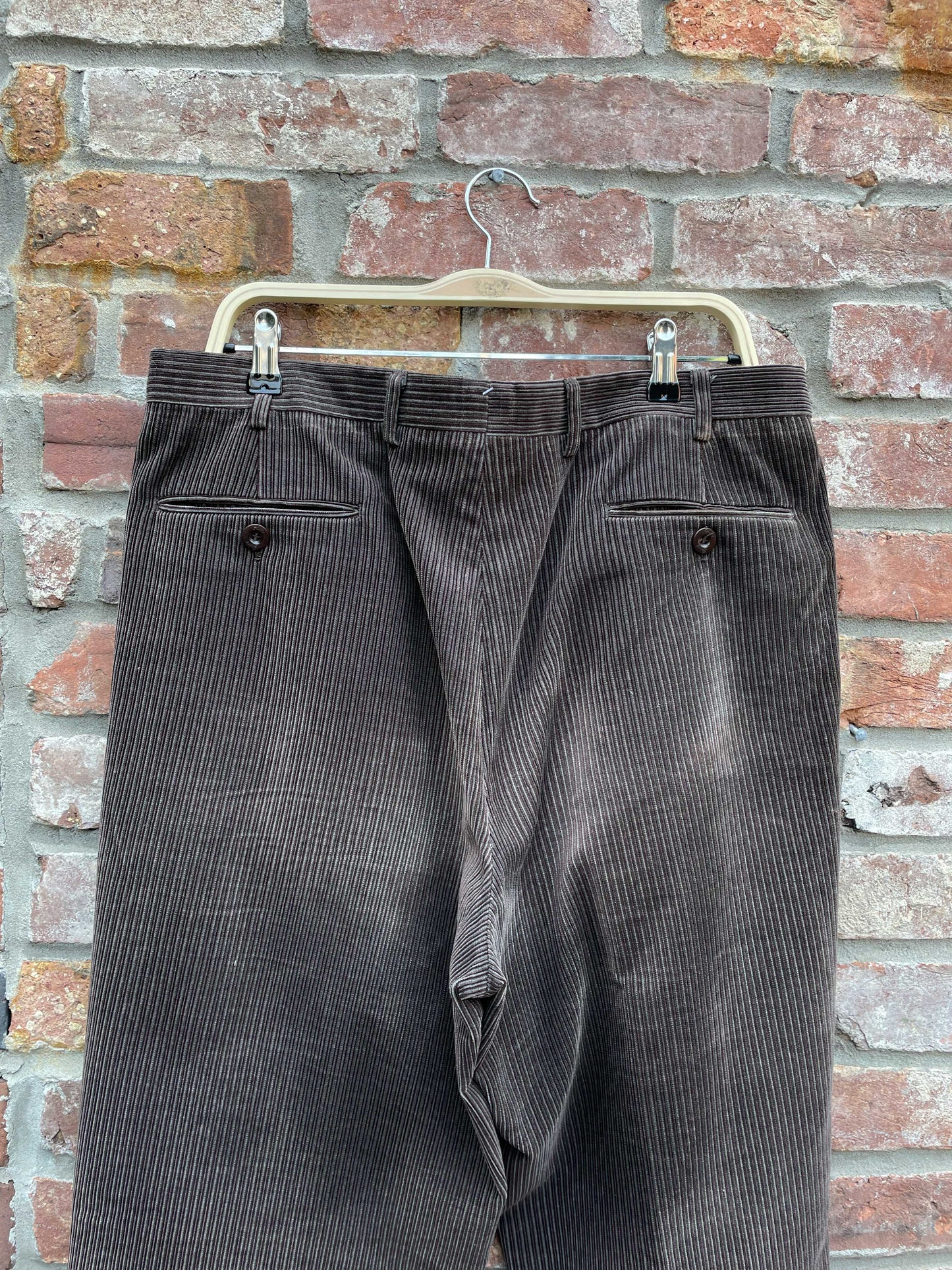 brioni cannes chunky cord pleated trouser