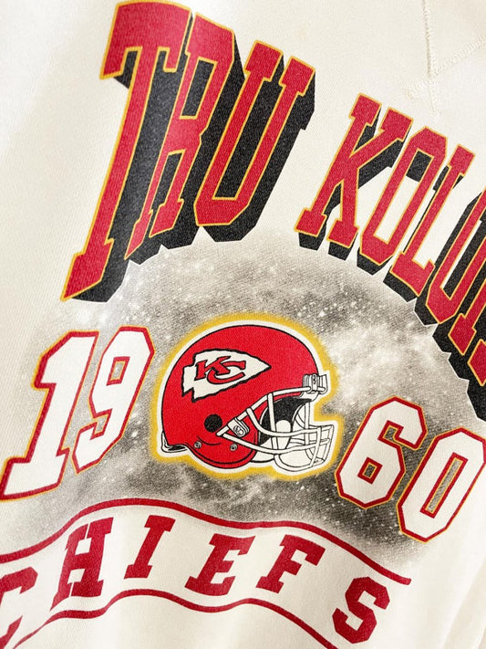 tru kolors x kansas city chiefs arch oversized boxy sweatshirt - good market thrift store