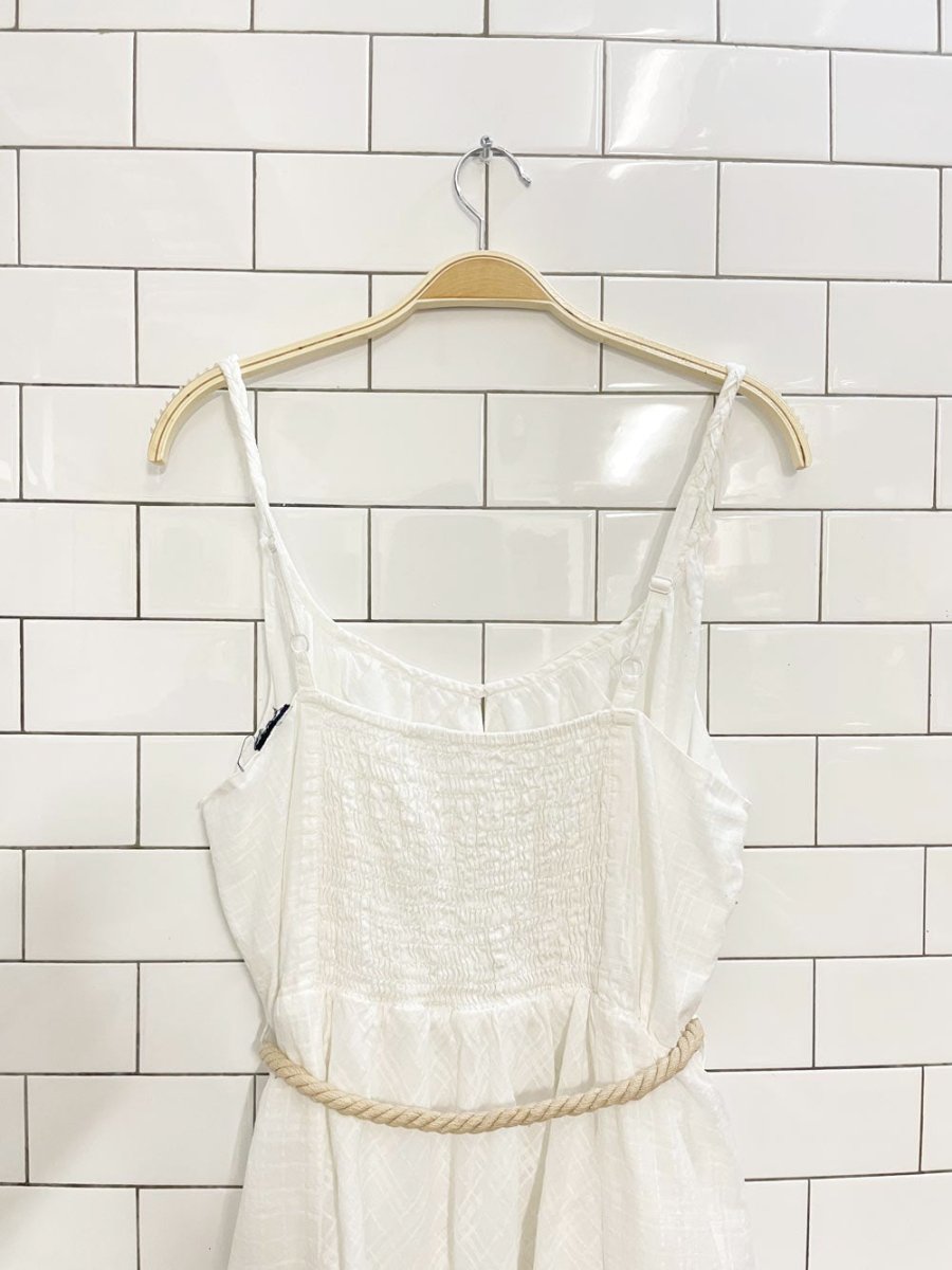 gap cotton braided strap summer midi dress - good market thrift store