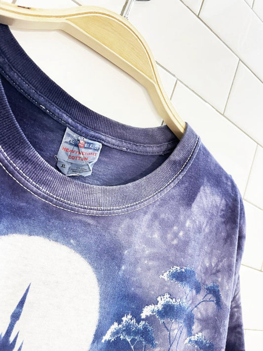 vintage 90s the mountain unicorn castle tie dye tee | jerzees - good market thrift store