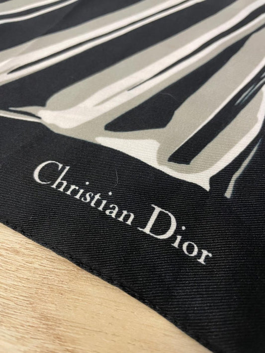 vintage 80s christian dior parfumes poly scarf - good market thrift store