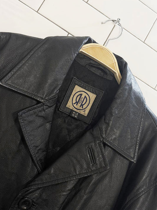 vintage 00s R&R leather full button jacket | quilted lining