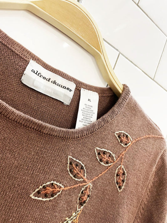 vintage 00s alfred dunner beaded embroidered knit tee | raimie - blend - good market thrift store