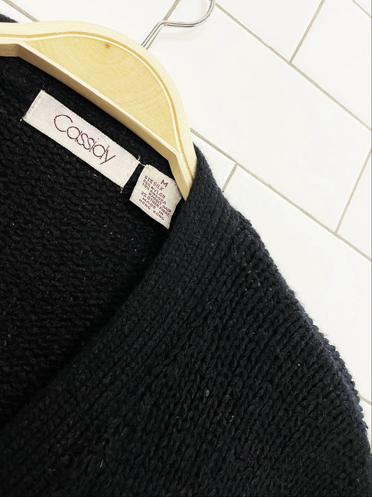 vintage cassidy silk-angora blend knit cardigan sweater