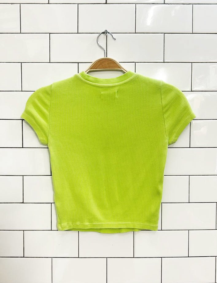 tna neon ribbed cropped tee - good market thrift store