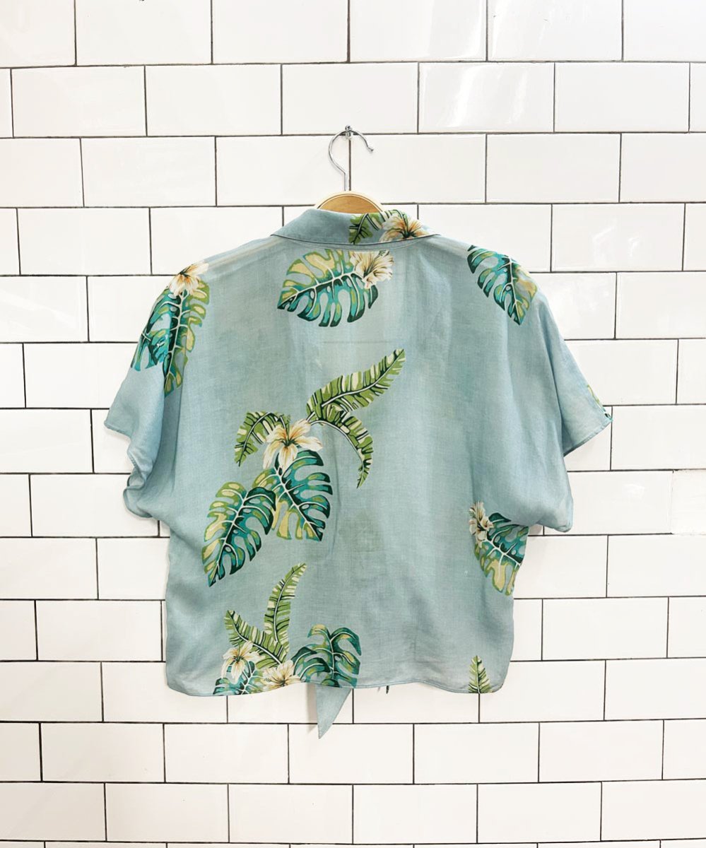 wilfred free tropical tie front blouse | aritzia - good market thrift store