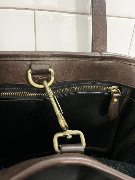 coach bleeker large leather tote - good market thrift store